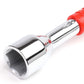 4-Way Cross Lug Wrench - Chrome Vanadium Steel - 16" - Red/Silver