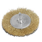 DNA Logo Wire Wheel 4 inch OD 1/4 inch Shank Metallic Brass