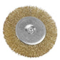 DNA Logo Wire Wheel 4 inch OD 1/4 inch Shank Metallic Brass