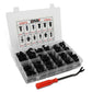 240pc Plastic Clips Kit w/ Removal Tool - 12 Sizes Black