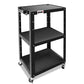 Steel AV Cart 25x18x42 Inch Mobile Audio Video Stand
