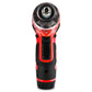 3.6V Cordless Screwdriver with LED Work Light - Red