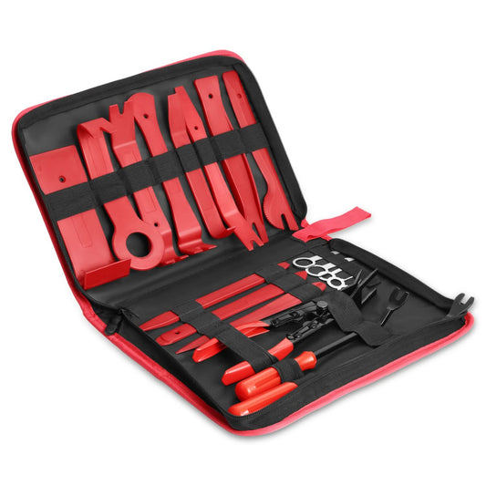 Trim Panel Scraper Tools - 19 Piece Set - Red