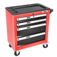 4 Drawer Plastic Roller Cabinet Top Storage