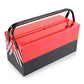18" 3-Level Folding Tool Box with 5 Organizer Drawers
