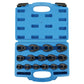 Crowfoot Wrench Set for 8-24mm Flare Nuts - Automotive Tool Kit