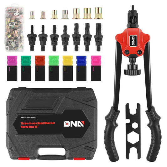 Heavy Duty 14" Three-in-One Hand Rivet Set