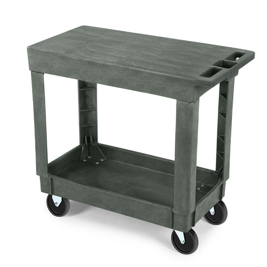 Small Flat Top Service Cart 2 Layer Automotive Shop Equipment