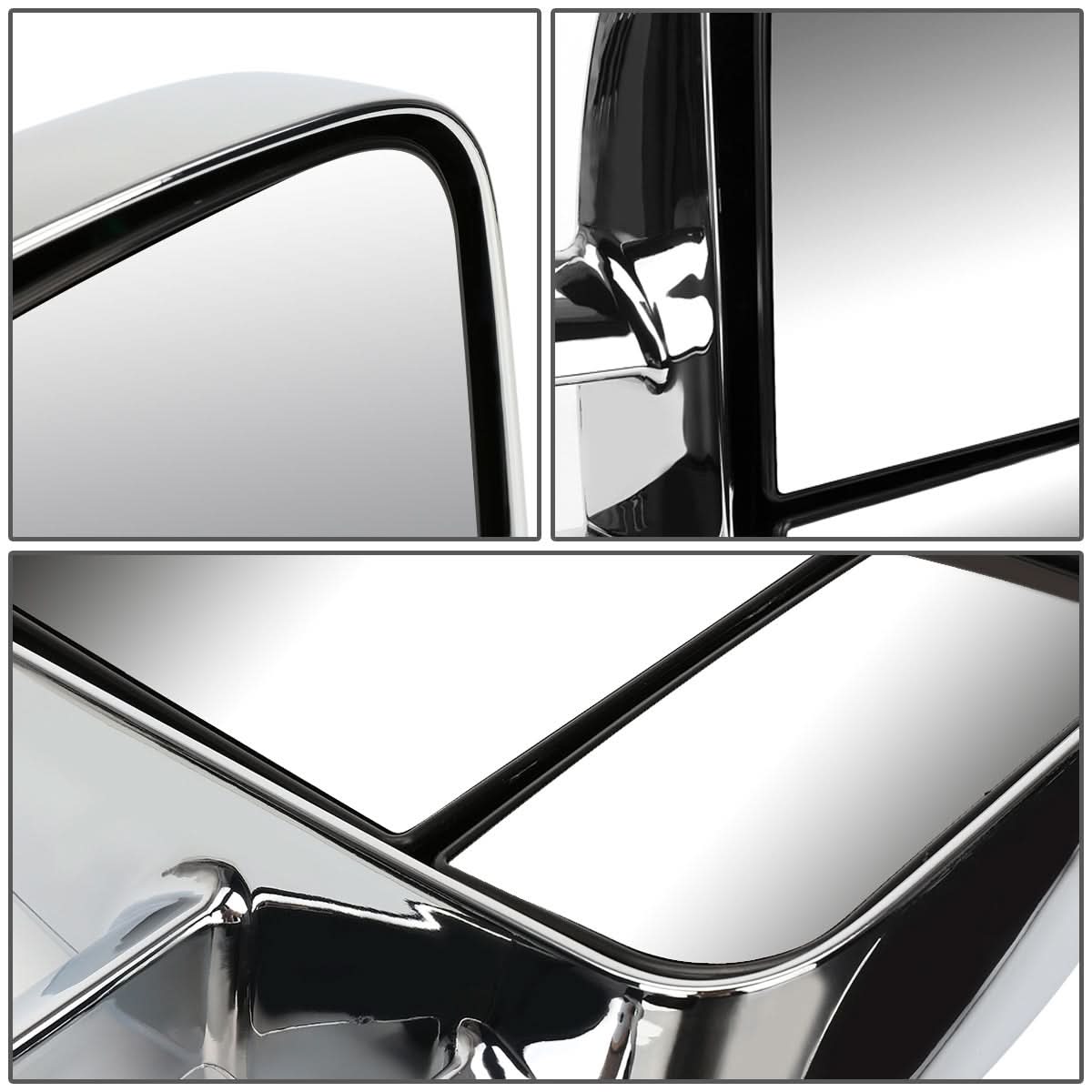 99-06 Chevrolet Silverado GMC Sierra Manual Towing Mirrors Pair Chrome