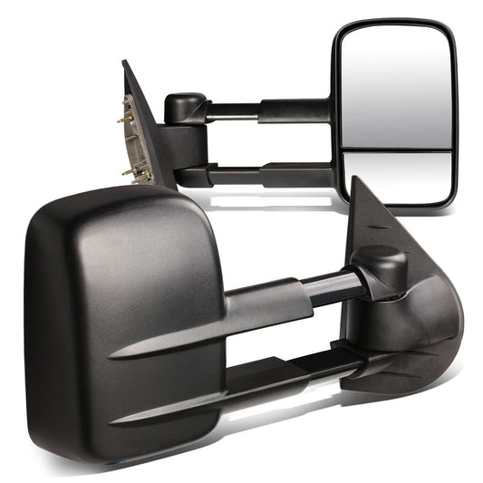 2007-2012 Chevrolet Silverado Towing Mirrors - Manual Black Pair