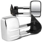 2007-2012 Chevrolet Silverado Towing Mirrors - Manual Chrome Pair