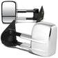 2007-2012 Chevrolet Silverado Towing Mirrors - Manual Chrome Pair
