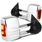 2007-2013 Chevrolet Silverado Towing Mirrors - Manual LED Chrome Pair