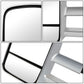 2007-2013 Chevrolet Silverado Towing Mirrors - Manual LED Chrome Pair