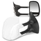 99-07 Ford F-250 F-350 F-450 F-550 Manual Towing Mirrors Chrome Pair