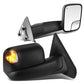 02-09 Dodge Ram Towing Mirrors Pair Powered Heated Smoke Signal Black