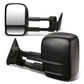 88-02 Chevrolet C/K 1500/2500/3500 Manual Towing Mirrors Black Pair