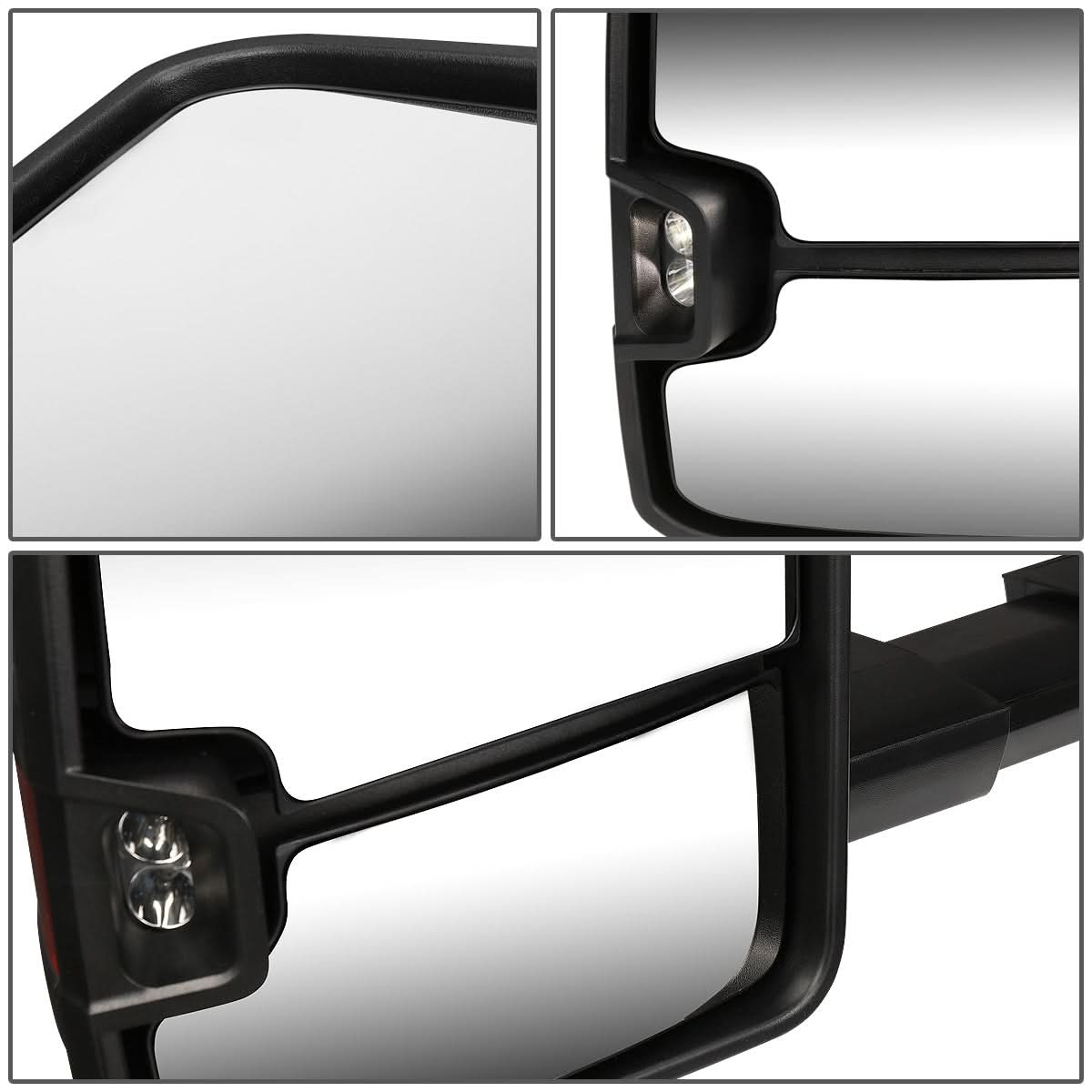 88-02 Chevy GMC C/K Series Manual Towing Mirrors - LED Signal Black
