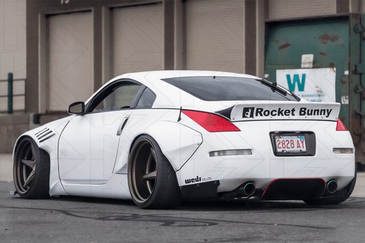 Nissan Fairlady 350z Black Rocket Bunny Style Duck Tail Trunk Spoiler (2002 - 2008)