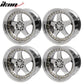 (4) 18X9.0 +30 5X100 / 5X114.3 Step Lip 5 Spoke Wheels Rims - Chrome