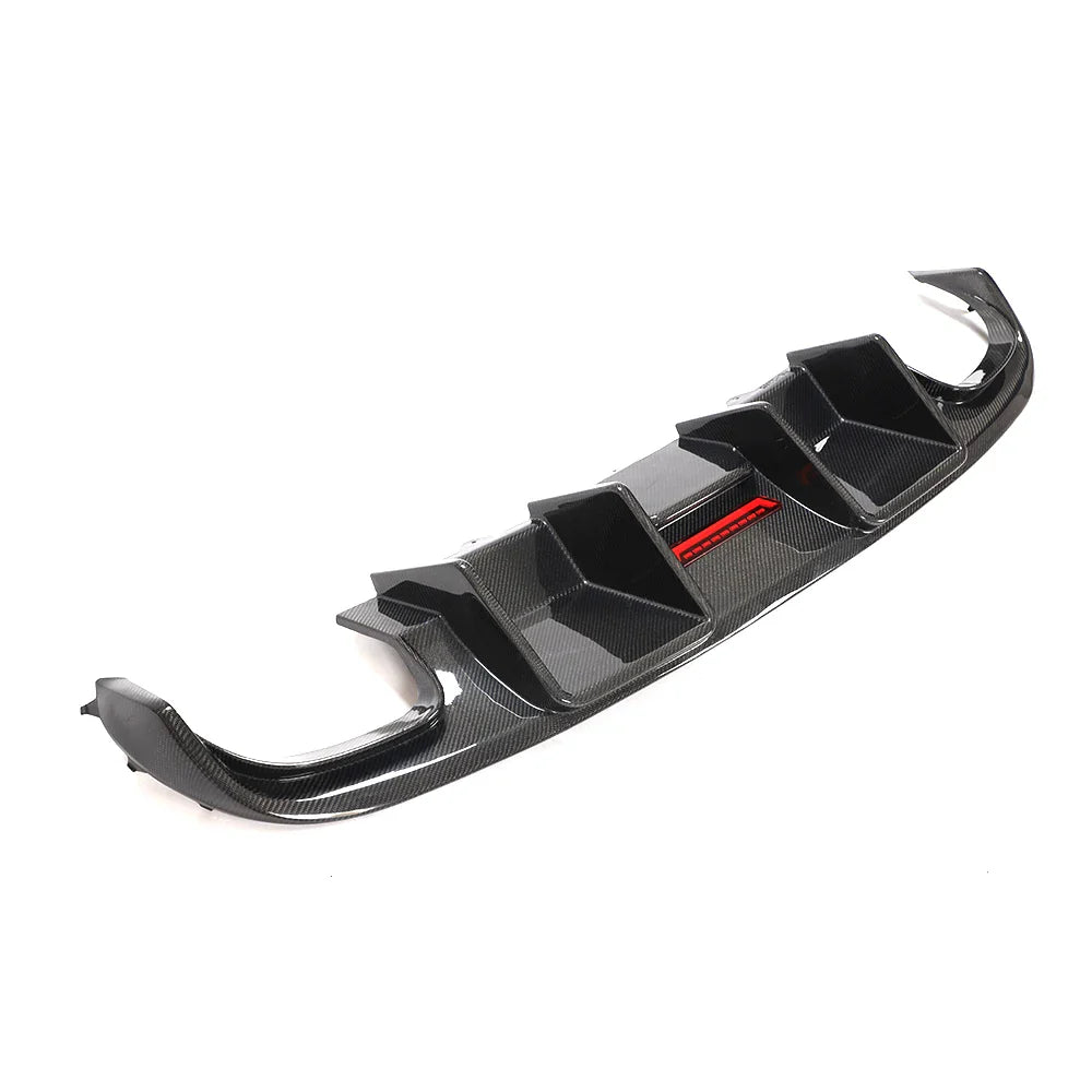 Audi A4 B8 S-Line / S4 Sedan Carbon Fiber Rear Bumper Lip With Brake Light 2008 - 2012