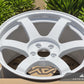Volk Racing TE37 Saga SL 17x9.5 +45 5x100 Dash White - GR86 / BRZ / FRS (Set of 4)