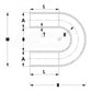 HPS Performance Products HPS 3/4" OD 180 Degree U Bend 6061 Aluminum Elbow Pipe Tubing 16 Gauge w/ 1-1/2" CLR