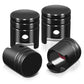 Piston Head Style Valve Caps - Black