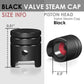 Piston Head Style Valve Caps - Black