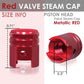RT 008 Piston Head Style Valve Caps - Red