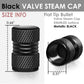 Valve Caps - Two Grip Top/Bottom Design - Black