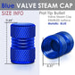 RT 024 Two Grip Top/Bottom Blue Valve Caps