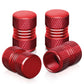 Two Grip Top/Bottom Valve Caps - Red