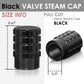 RT 046 Full Cut Black Valve Caps