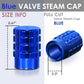 RT 046 Full Cut Blue Valve Caps