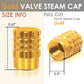 RT 046 Full Cut Gold Valve Caps
