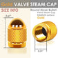 RT 108 Acorn Grip Gold Valve Caps