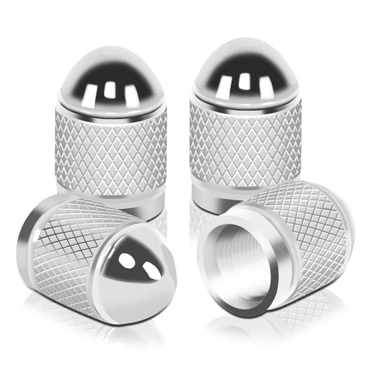 Acorn Grip Valve Caps - Silver