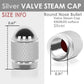 Acorn Grip Valve Caps - Silver
