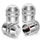 RT 162 Two Grip Round Top Silver Valve Caps
