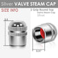 RT 162 Two Grip Round Top Silver Valve Caps