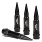 Spiked Lug Nut Style Valve Caps - 60MM / 2.30" Tall - Black