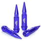Spiked Lug Nut Style Valve Caps - 60MM Blue
