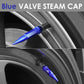 Spiked Lug Nut Style Valve Caps - 60MM Blue