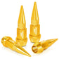 Spiked Lug Nut Style Valve Caps - 45mm Gold