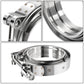 3" V-Band Clamp Set Stainless Steel Exhaust Flanges 2-Piece Kit