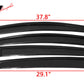 2012-2018 Ford Focus Tape on Window Visor Rain Guard Acrylic 4PC