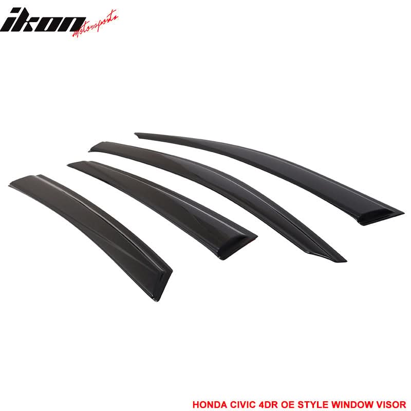 2016-2021 Honda Civic 4Dr Sedan 10th Generation Tape On Window Visor