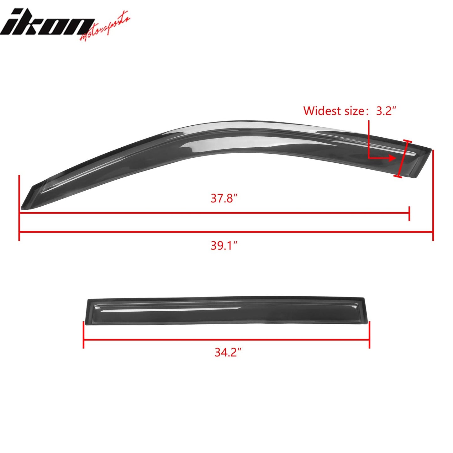 2001-2007 Toyota Highlander Slim Style Smoke Visor Window Vent Acrylic