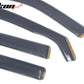 2020-2024 Toyota Highlander PC Side Window Visors w/ Chrome Trim 4PCS